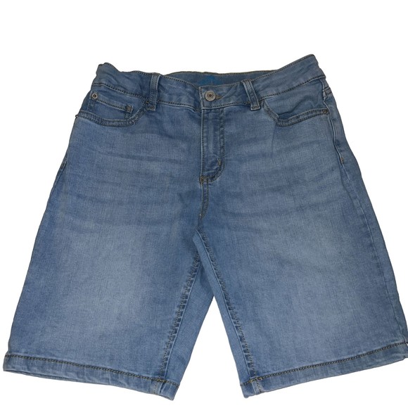 There Abouts Other - There Abouts kids Girls Denim Jeans Bermuda Size 12 Med Blue Wash Belt Zipper